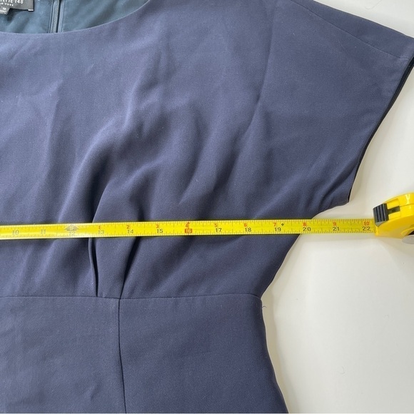 Lafayette 148 New York Navy Sheath Dress Size 10 - Picture 8 of 10